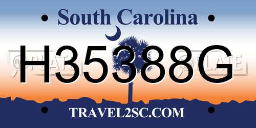 H35388G South Carolina License Plate
