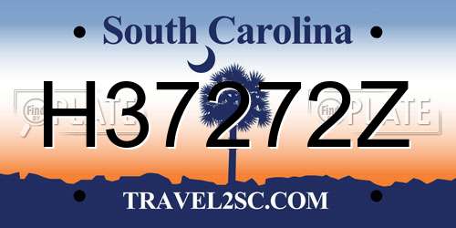 H37272Z South Carolina License Plate