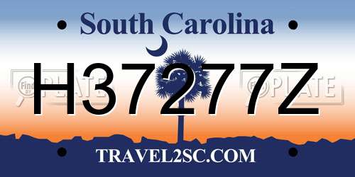 H37277Z South Carolina License Plate