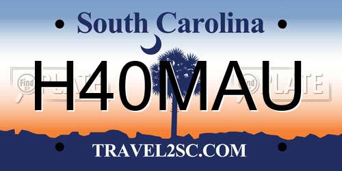 H40MAU South Carolina License Plate