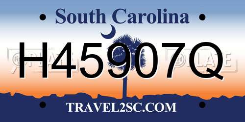 H45907Q South Carolina License Plate
