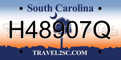 H48907Q South Carolina License Plate