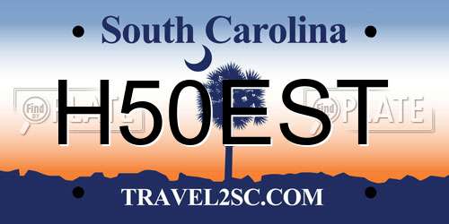 H50EST South Carolina License Plate