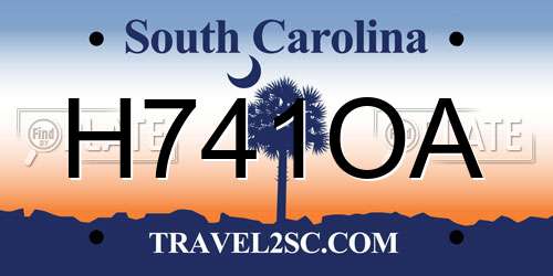H741OA South Carolina License Plate