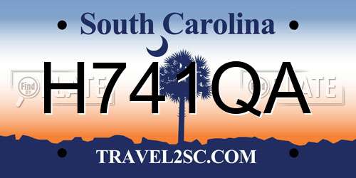 H741QA South Carolina License Plate