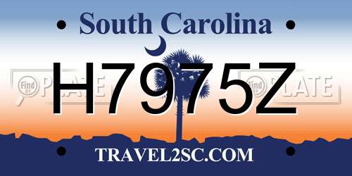 H7975Z South Carolina License Plate
