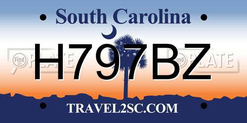 H797BZ South Carolina License Plate