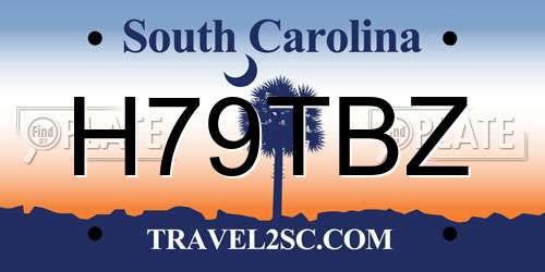 H79TBZ South Carolina License Plate