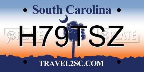 H79TSZ South Carolina License Plate