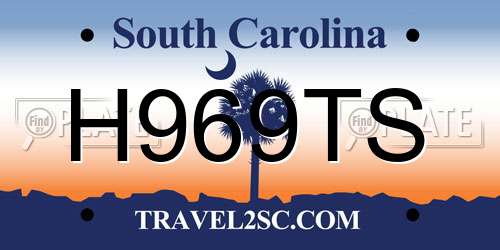 H969TS South Carolina License Plate