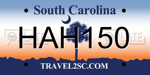 HAH150 South Carolina License Plate