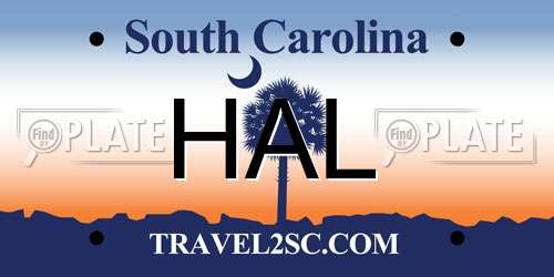 HAL South Carolina License Plate