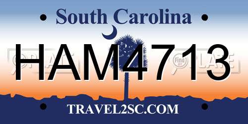 HAM4713 South Carolina License Plate