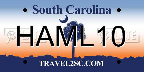 HAML10 South Carolina License Plate