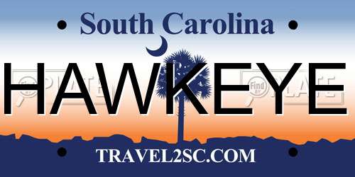 HAWKEYE South Carolina License Plate