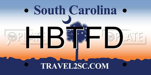 HBTFD South Carolina License Plate
