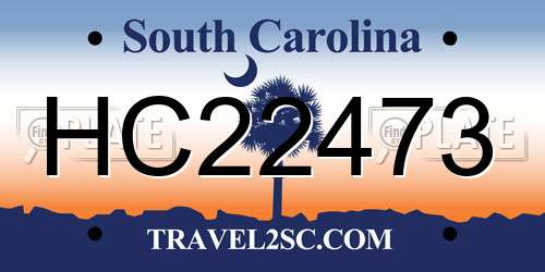 HC22473 South Carolina License Plate