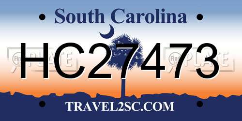 HC27473 South Carolina License Plate