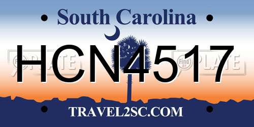 HCN4517 South Carolina License Plate
