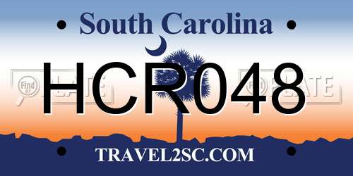 HCR048 South Carolina License Plate