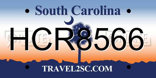 HCR8566 South Carolina License Plate