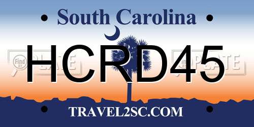 HCRD45 South Carolina License Plate