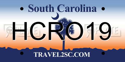 HCRO19 South Carolina License Plate