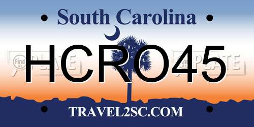 HCRO45 South Carolina License Plate