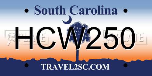 HCW250 South Carolina License Plate