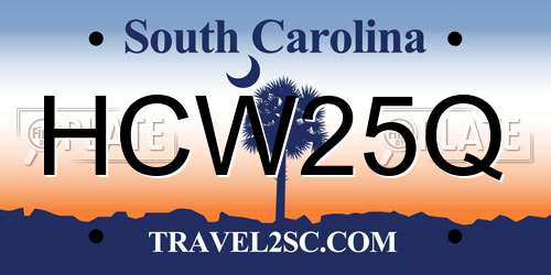 HCW25Q South Carolina License Plate