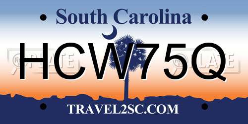 HCW75Q South Carolina License Plate