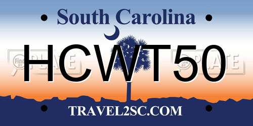 HCWT50 South Carolina License Plate