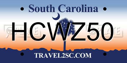 HCWZ50 South Carolina License Plate