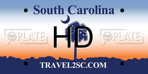 HD South Carolina License Plate