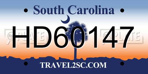HD60147 South Carolina License Plate