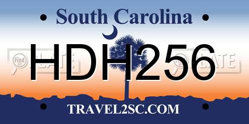 HDH256 South Carolina License Plate