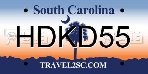 HDKD55 South Carolina License Plate