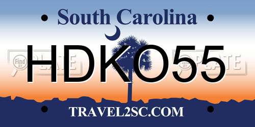 HDKO55 South Carolina License Plate