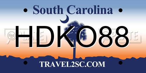 HDKO88 South Carolina License Plate