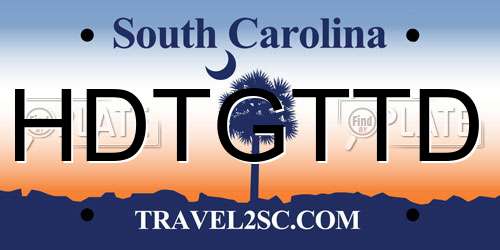HDTGTTD South Carolina License Plate