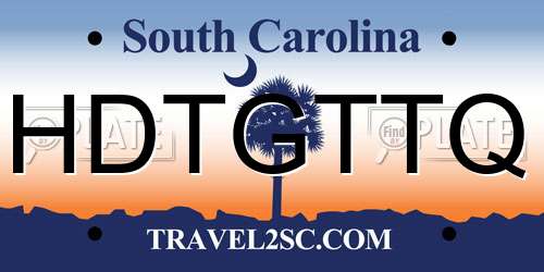 HDTGTTQ South Carolina License Plate