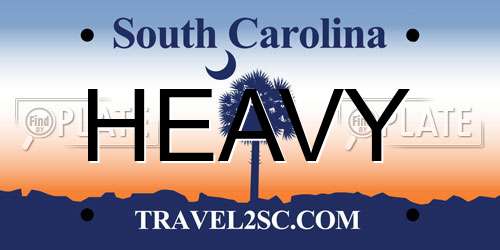 HEAVY South Carolina License Plate