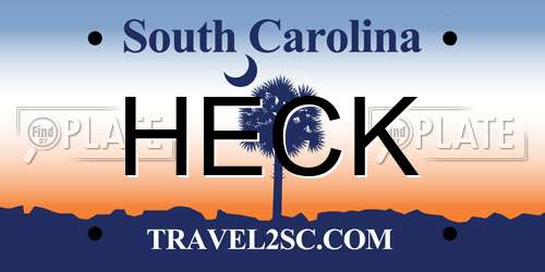 HECK South Carolina License Plate