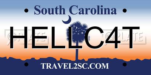 HELLC4T South Carolina License Plate