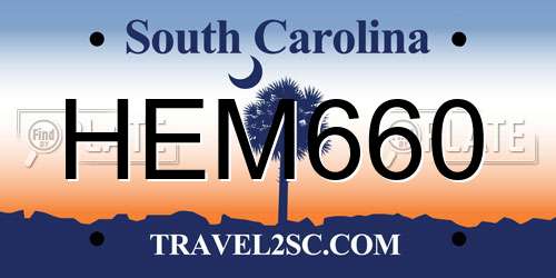 HEM660 South Carolina License Plate