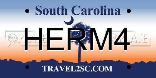 HERM4 South Carolina License Plate