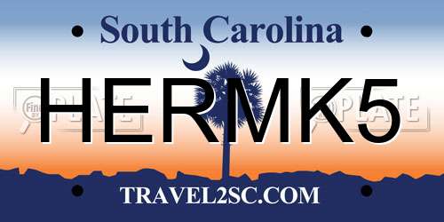 HERMK5 South Carolina License Plate