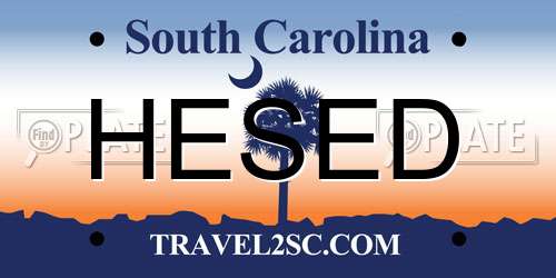 HESED South Carolina License Plate