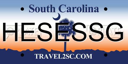 HESESSG South Carolina License Plate