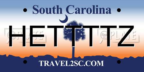 HETTTTZ South Carolina License Plate